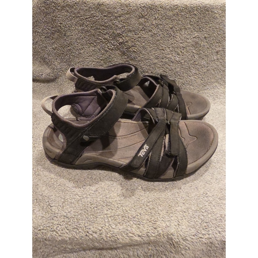 Teva Womens 8‎ Black Sandals Spider Rubber  Comfort Shoe - Picture 2 of 5